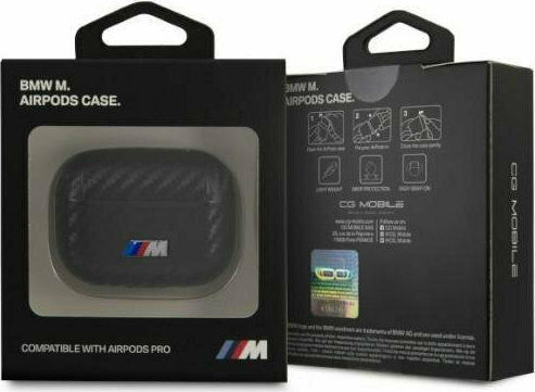 BMW M Carbon Θήκη Σιλικόνης σε Μαύρο χρώμα για Apple AirPods Pro