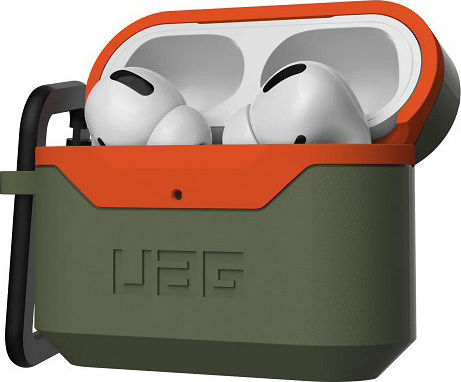 UAG Стандартен Твърд Калъф 001 Маслинено Зелен Оранжев Apple AirPods Pro