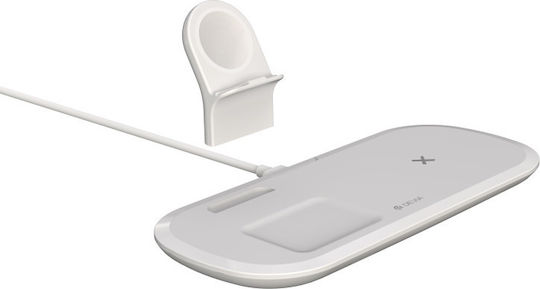 Devia Ασύρματος Φορτιστής (Qi Pad) 15W Λευκός (BRA010713)