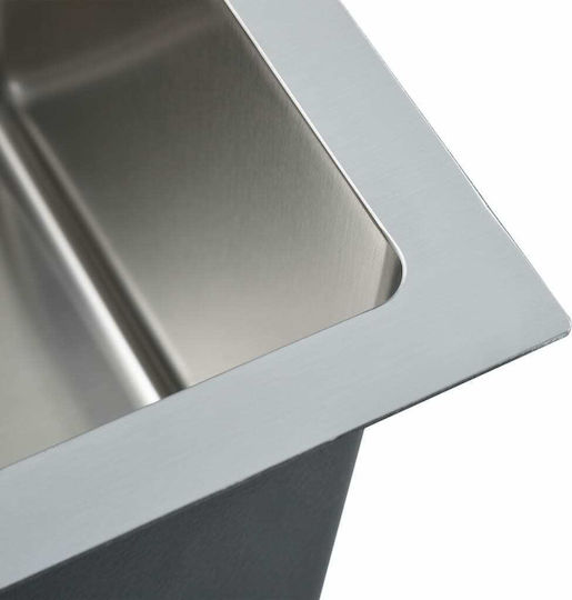 vidaXL Ένθετος Νεροχύτης Inox Σατινέ Μ44xΠ34cm Ασημί