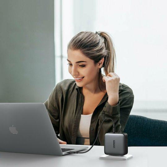 Ugreen GaN Wireless Charger with USB-A Port and 3 USB-C Ports 100W Power Delivery / Quick Charge 4+ Black (CD226)