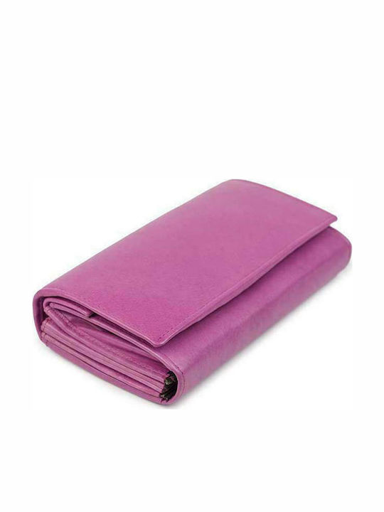 AN Large Leather Women's Wallet Classic Fuchsia