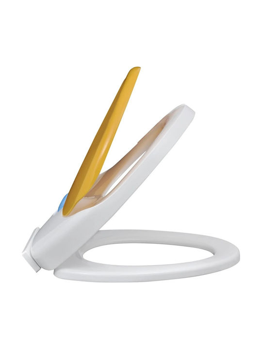 vidaXL Kids Plastic Soft Close Toilet Seat White 48.5cm