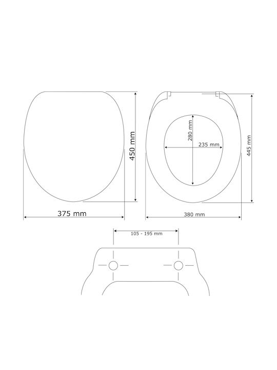 Wenko Plastic Toilet Seat Multicolour Orchide 45cm