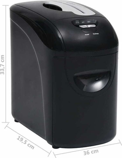 vidaXL Micro Cut 10-Sheet Paper Shredder