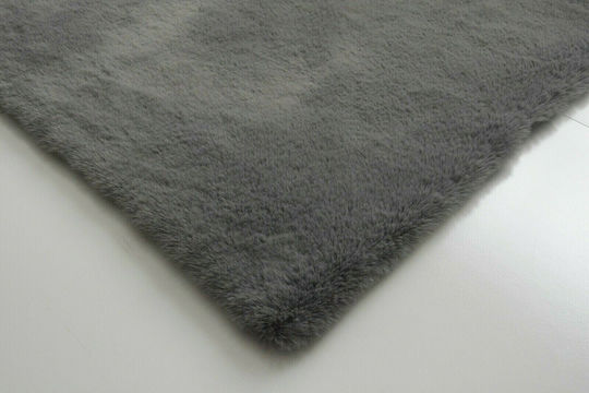 Newplan Puffy Anti-slip Rug Rectangular Shaggy Furry FC7A Dark Grey