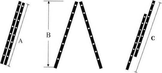 Bulle SS7 Διπλή Σκάλα Αλουμινίου 2x7