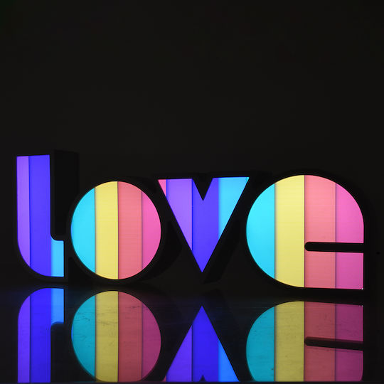 GloboStar Colors Decorative Lamp Love Multicolour