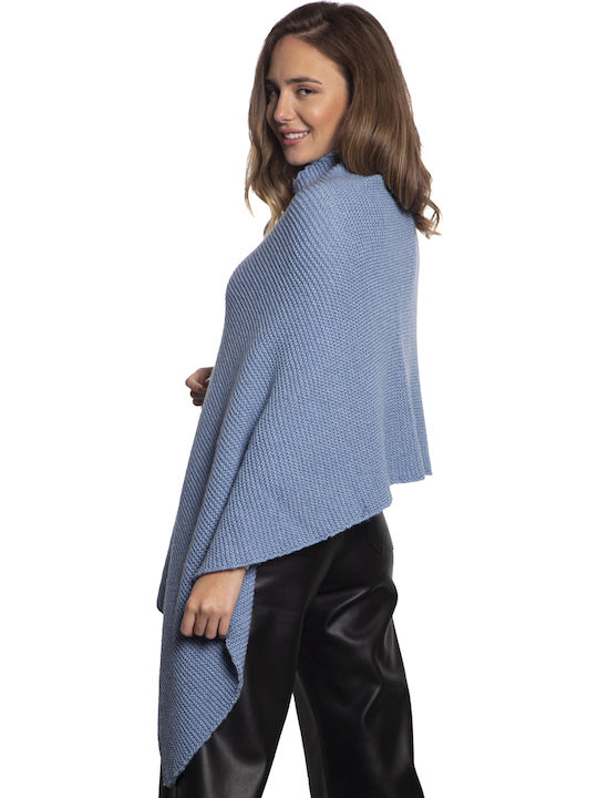 Hellblau Damen Poncho
