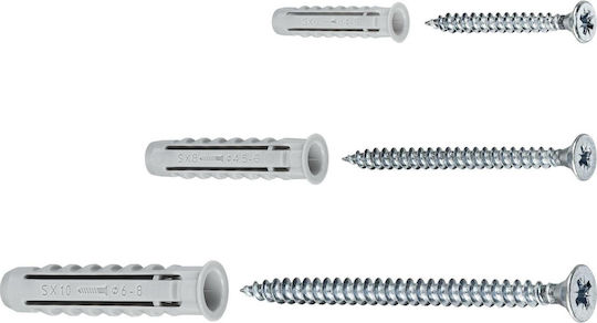 fischer Fixtainer SX Plugs Screws Box Ούπα Πλαστικό 210τμχ