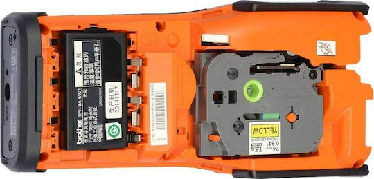 Brother Electronic Portable Label Maker with Bluetooth and Wi-Fi Orange