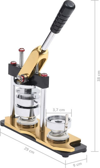 vidaXL Badge Presses with Cutter and Rotating Base 37mm