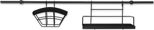 Edenberg Tabletop Metal Base 78cm 16 Pieces Black