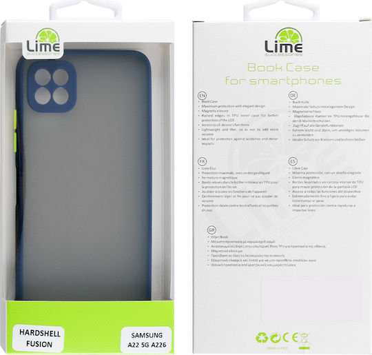 Lime Hardshell Camera Guard Back Cover Πλαστικό Blue with Yellow Keys (Galaxy A22 5G)