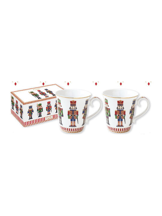 Easylife Set Christmas Mugs Porcelain Multicolored 2pcs