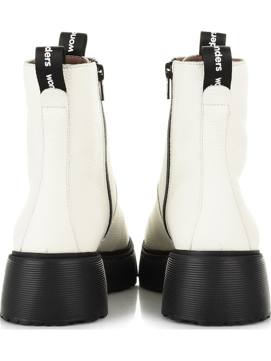 9350 Wild Milk Milk Δερμάτινα Γυναικεία Αρβυλάκια Off White