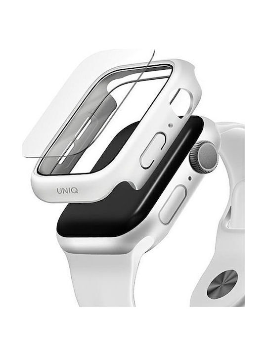 Uniq Nautic Plastic Case with Glass in White color for Apple Watch 40mm