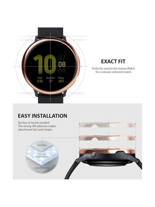 Ringke Bezel Ring σε Ροζ Χρυσό χρώμα για το Galaxy Watch Active 2 44mm