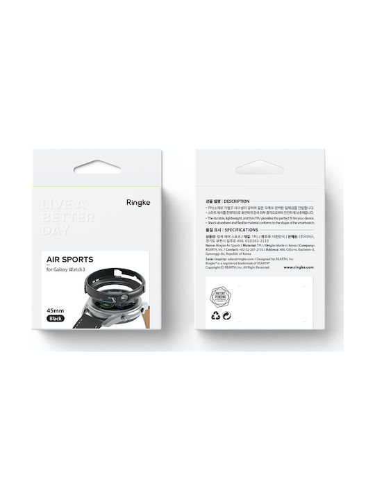Ringke Air Sports Silicone Case in Black color for Galaxy Watch 3 45mm