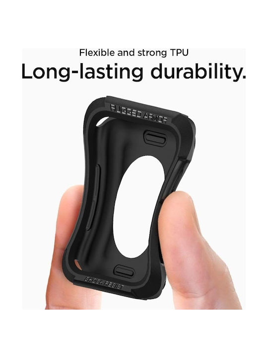 Spigen Rugged Armor Carcasă de Silicon în culoarea Negru pentru Apple Watch 40mm