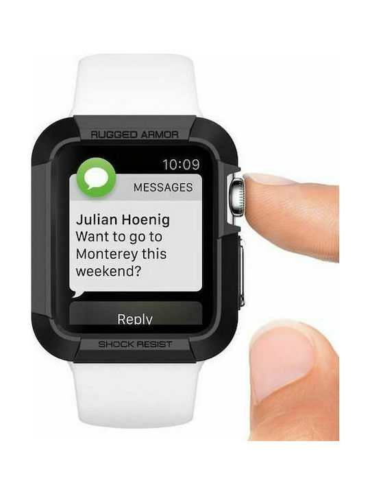 Spigen Rugged Armor Μαύρο (Apple Watch 42mm)