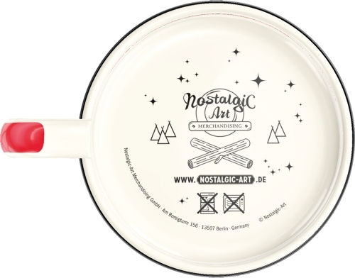Nostalgic Art Strong Coffee Served Here Mug Metallic White 250ml 43203