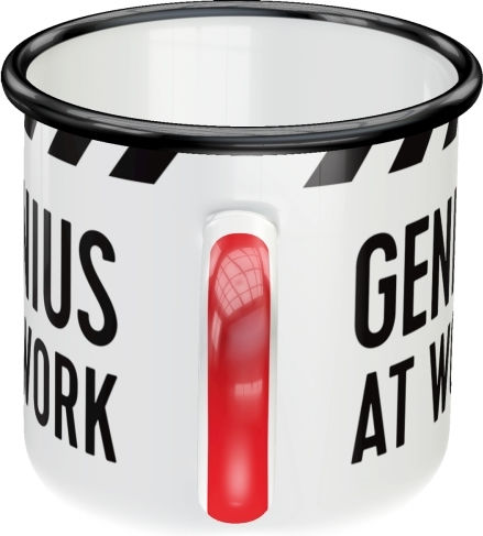 Nostalgic Art Genius Work Becher Emaille Weiß 250ml