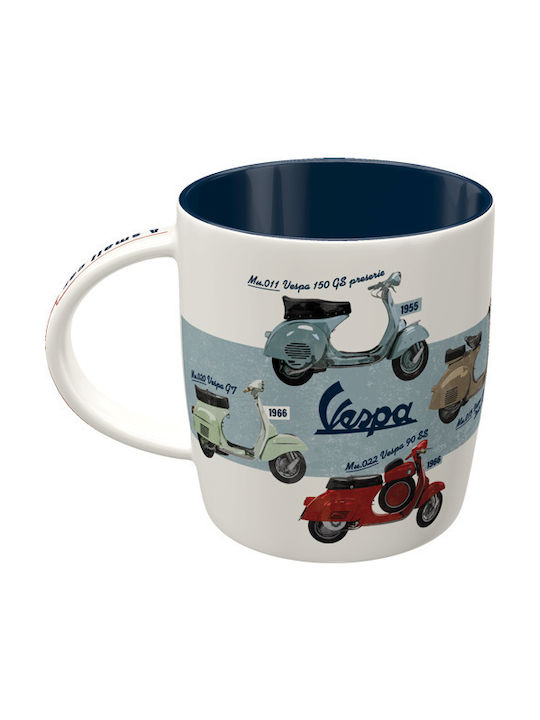 Nostalgic Art Vespa - Model Chart Becher Keramik Weiß 330ml