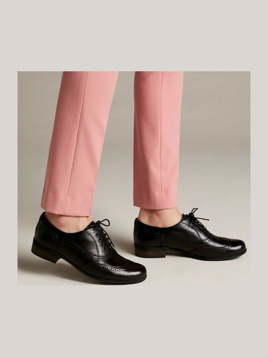Hamble Oak Women's Leather Oxford Shoes Black