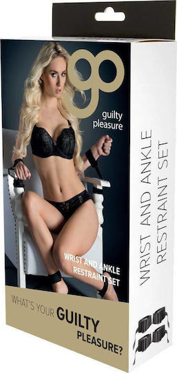 Guilty Pleasure Wrist & Ankle Restraint Set Σετ για Δέσιμο στο Κρεβάτι Black