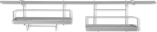 Edenberg Pendant Metal Shelf 78cm 16 Pieces Silver