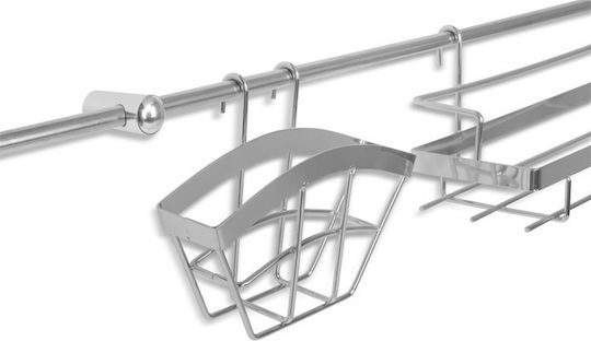 Edenberg Pendant Metal Shelf 78cm 16 Pieces Silver