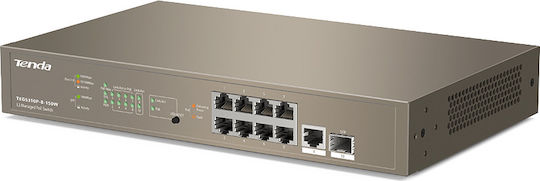 Tenda Managed L3 PoE+ Switch με 9 Θύρες Gigabit (1Gbps) Ethernet και 1 SFP Θύρα