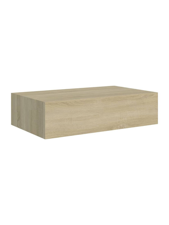 Ράφια Τοίχου Δρυς (2τμχ) 40x23.5x10εκ.