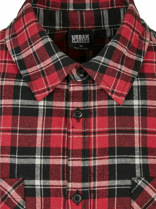 Μακρυμάνικo Φανελένιο Πουκάμισο Καρό Red / Black