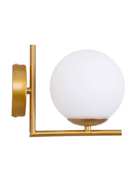 GloboStar Jada Modern Wall Lamp with Socket E27 Gold Width 21.5cm