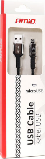 AMiO UC-11 Braided USB 2.0 to micro USB Cable Μαύρο 1m (02526/AM)
