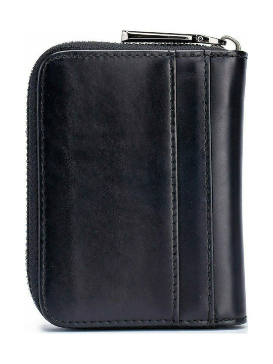 Leather Men's Wallet Cards with RFID Black