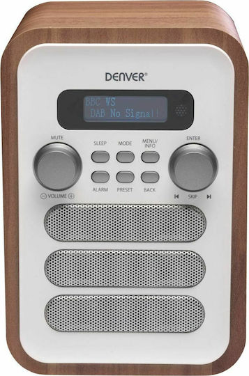 Denver DAB-48 Φορητό Ραδιόφωνο Ρεύματος DAB+ με Bluetooth Λευκό