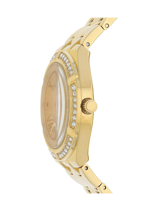 Guess Cosmo Damen Uhr mit Gold Metallarmband