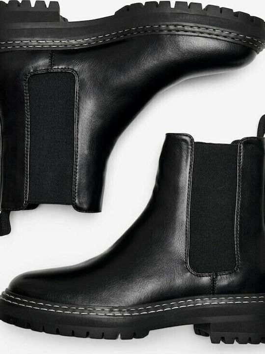 Onlbeth2 Women's Chelsea Boots with Medium Heel Black