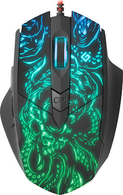 Defender Titan GM-650L RGB Gaming Mouse 6400 DPI Black