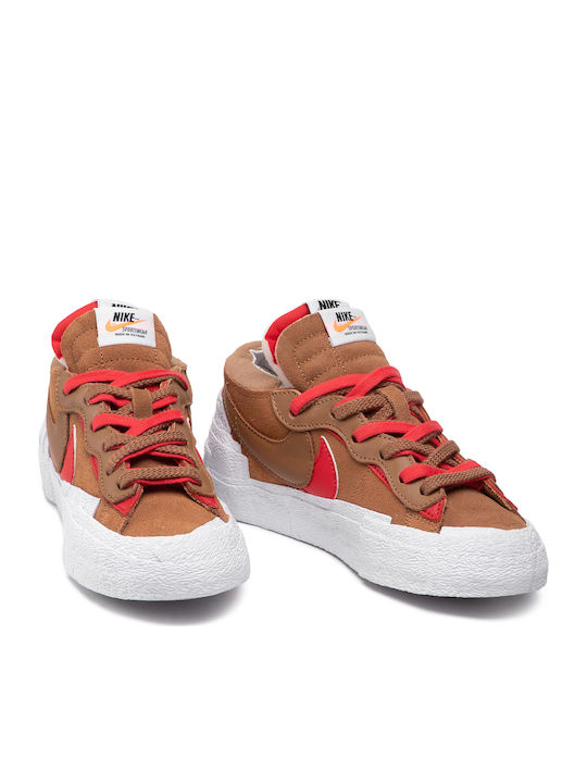 Sacai x Blazer Low Мъжки Маратонки Light British Tan / White / University Red