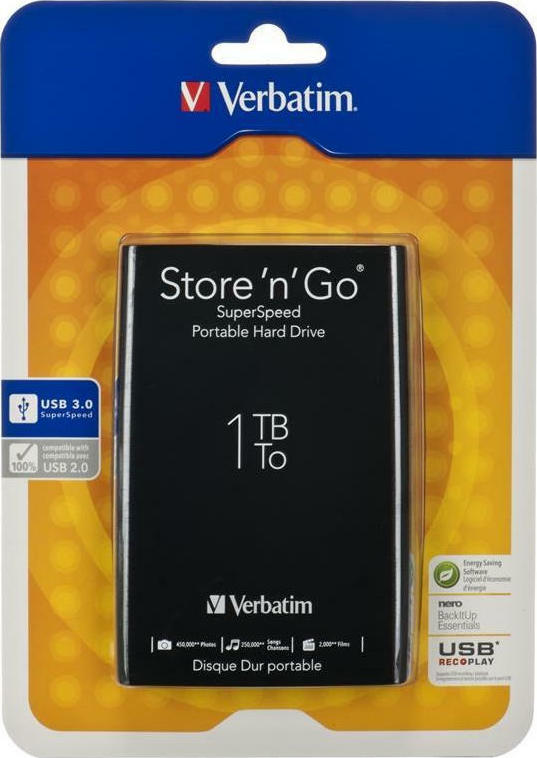 verbatim disque dur externe usb3.0 1to store n go argent 23942530718 -  Conforama