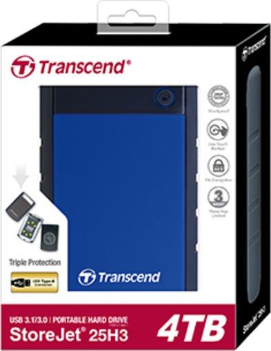 Transcend StoreJet 25H3 USB 3.0 External 2.5" HDD 4TB Navy Blue