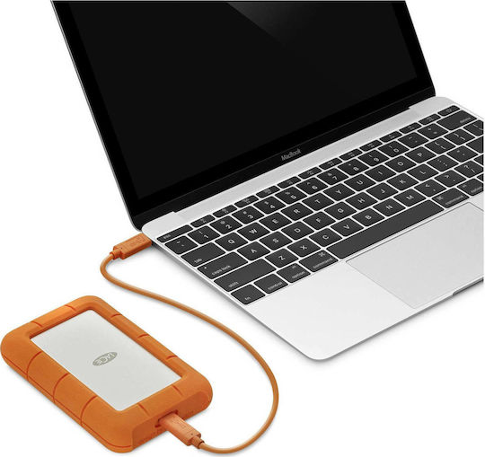 Lacie Rugged USB-C USB 3.1 / USB-C External HDD 2TB 3.5" Orange