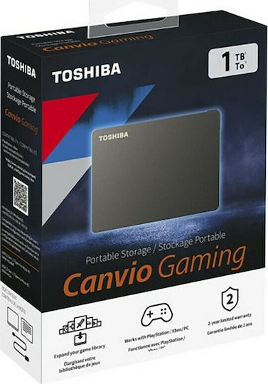 Toshiba Canvio Gaming USB 3.2 External 2.5" HDD 1TB Black
