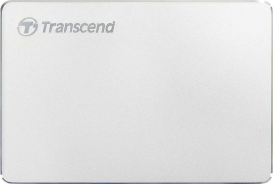 Transcend StoreJet 25C3S USB-C External 2.5" HDD 1TB Silver