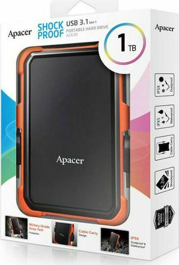 Apacer AC630 USB 3.1 Външен HDD 2000ГБ 2.5" Оранжев