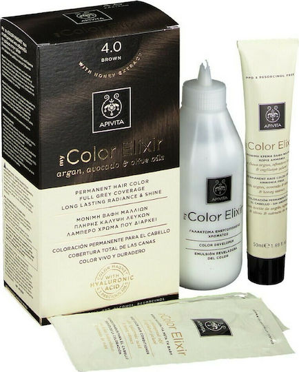 Apivita My Color Elixir Βαφή Μαλλιών Χωρίς Αμμωνία 4.0 Φυσικό Καστανό 50ml
